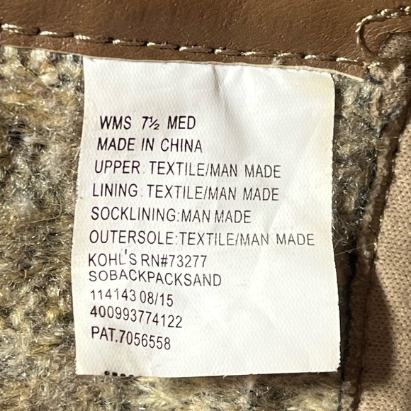 SO Wedge Tan Boot Womens Sweater Knit Collar Edge Zip Up and Lace Up - Picture 15 of 16